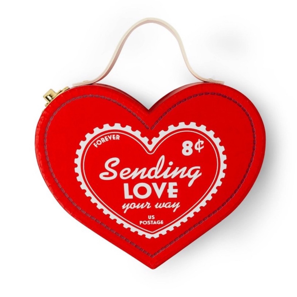 3 for $15 SALE New Target Bullseye Postage Stamp Red Heart Shaped Storage Box